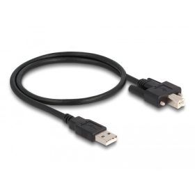   Delock Kábel USB 2.0 A-Típusú dugó - B-Típusú dugó csavarokkal ellátott 0,5 m