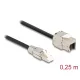 Delock Kábel RJ45 dugasz terepen szerelhető Keystone Module RJ45 aljzathoz Cat.6A 25 cm (87203)
