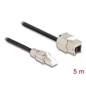   Delock Kábel RJ45 dugasz terepen szerelhető Keystone Module RJ45 aljzathoz Cat.6A 5 m (87245)