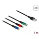 Delock 3 az 1-ben Lightning/ Micro USB/ USB-C töltő kábel (87277)
