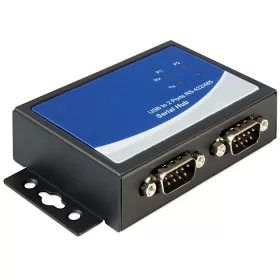   USB 2.0 adapter 2 x D-SUB aljzat 9 pól. - 1 x USB 2.0 aljzat B, fekete Delock