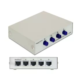   Delock Manuális, kétirányú RJ45-kapcsoló 10/100 Mbps 4 porttal