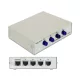 Delock Manuális, kétirányú RJ45-kapcsoló 10/100 Mbps 4 porttal