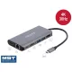 DeLock USB-C dokkoló állomás 4K HDMI DP USB3.2 SD LAN PD 3.0 (87683)