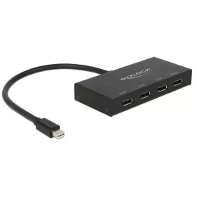  Delock Displayport 1.2-es elosztó 1 x mini Displayport-bemenet > 4 x Displayport-kimenet 4K