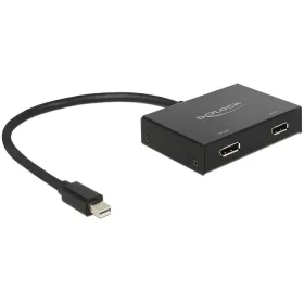   Delock Displayport 1.2 elosztó 1 x mini Displayport in > 2 x Displayport out 4K