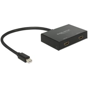   Delock DisplayPort 1.2-es elosztó 1 x mini DisplayPort-bemenet > 2 x HDMI-kimenet 4K