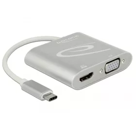   Delock USB Type-C (DP alternatív mód) > 1 db HDMI + 1 db VGA csatlakozó (87705)