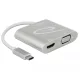 Delock USB Type-C (DP alternatív mód) > 1 db HDMI + 1 db VGA csatlakozó (87705)