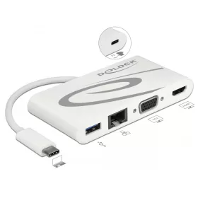 Delock USB Type-C 3.1 Docking Station 4K 30Hz fehér (87731)
