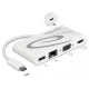 Delock USB Type-C 3.1 Docking Station 4K 30Hz fehér (87731)