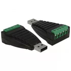   Delock Átalakító USB A-típusú   Soros RS-422/485 időszaki blokkoló túlfeszültségi védelemmel, 600 W (87738)