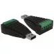 Delock Átalakító USB A-típusú   Soros RS-422/485 időszaki blokkoló túlfeszültségi védelemmel, 600 W (87738)