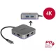 Delock USB-C dokkoló állomás mobil eszközökhöz 4K - HDMI / Hub / LAN / PD 3.0 LED kijelzővel (87742)