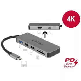   Delock USB Type-C 3.1 Docking Station 4K 30Hz szürke (87743)