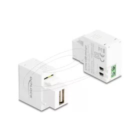   Delock 5 W-s, fekete, A-típusú USB töltő portos Keystone fehér