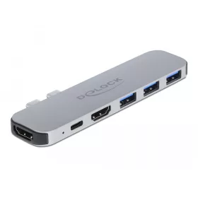   Delock USB-C dokkoló állomás MacBook-hoz dual HDMI 4K / PD / Hub (87753)