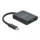 Delock Elosztó USB Type-C  csatlakozóval (DP alternatív mód támogatás)   2 db. DisplayPort MST / VXP (87754)