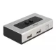 Delock Kétirányú USB 2.0 switch 1 db. B-típusú anya   2 db. A-típusú anya kézi átkapcsolással (87760)
