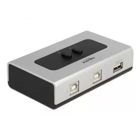   Delock Kétirányú USB 2.0 switch 2 db. B-típusú anya - 1 db. A-típus anya kézi átkapcsolással (87761)
