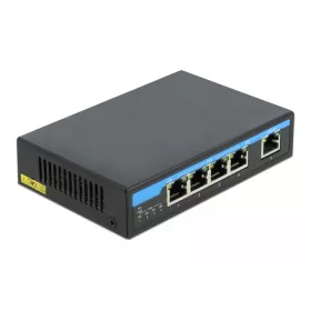   Delock Gigabit Ethernet-kapcsoló, 4 port PoE + 1 RJ45 (87764)