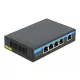 Delock Gigabit Ethernet-kapcsoló, 4 port PoE + 1 RJ45 (87764)