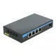 Delock Gigabit Ethernet-kapcsoló, 4 port PoE + 1 SFP