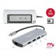 Delock USB Type-C  dokkoló állomás M.2 nyílással - 4K HDMI / USB / LAN / PD 3.0