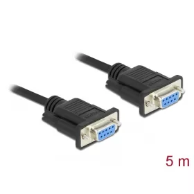 Delock Sub-D9-es RS-232 soros kábel apa-anya 5m (87784)