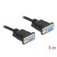 Delock Sub-D9-es RS-232 soros kábel apa-anya 5m (87784)