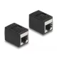 Delock Adapter RJ45 anya - RJ45 anya Cat.6A, fekete (87796)