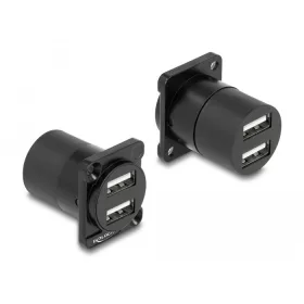   Delock D-típusú Modul USB 2.0 A-típusú 2 x hüvely - 2 x hüvely (87812)