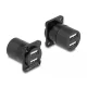 Delock D-típusú Modul USB 2.0 A-típusú 2 x hüvely - 2 x hüvely (87812)