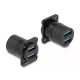 Delock D-típusú Modul USB 3.2 Gen 1 A-típusú 2 x hüvely - 2 x hüvely (87813)