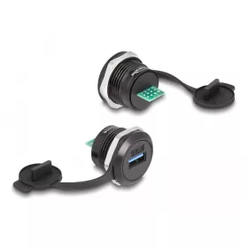   Delock USB 3.2 Gen 1 A-típusú - PCB beépített csatlakozó porvédelmet biztosító fedéllel