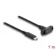 Delock SuperSpeed USB 10 Gbps (USB 3.2 Gen 2) USB Type-C apa-anya kábel panel-csatlakozójú 1m fekete (87824)