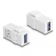 Delock Keystone modul, USB 3.0 A-csatlakozóhüvely > USB 3.0 A-csatlakozóhüvely fehér (1:1) (87832)