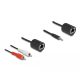 Delock Sztereo Audio bővítő RJ45 anya   3,5 mm sztereo jack apa és RJ45 anya - 2 db. RCA apa Cat.5 akár 50 m 2 db-os szett (87859)