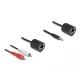 Delock Sztereo Audio bővítő RJ45 anya   3,5 mm sztereo jack apa és RJ45 anya - 2 db. RCA apa Cat.5 akár 50 m 2 db-os szett (87859)