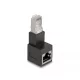 Delock RJ45 apa - RJ45 anya adapter Cat.6A 90  fokos szögben lefelé hajlítva (87862)