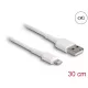 Delock USB-A - Lightning töltőkábel 30cm (87866)
