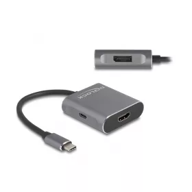   Delock USB Type-C  elosztó (DP Alt Mode) - 1 x HDMI + 1 x DisplayPort MST USB Type-C  PD-vel