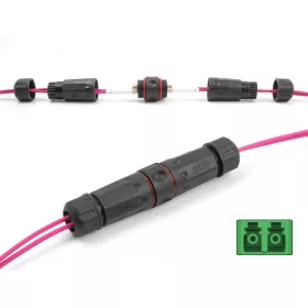   Delock optikai szálas kábel csatlakozó LC duplex anya LC duplex anya APC vízálló (87874)