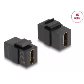   Delock Keystone modul HDMI-csatlakozó anya > HDMI-csatlakozó anya fekete (87875)