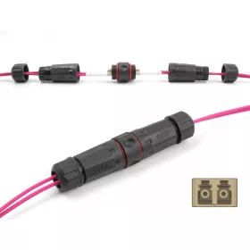   Delock optikai szálas kábel csatlakozó LC duplex anya LC duplex anya OM1/OM2 vízálló (87877)
