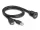 Delock HDMI-A kábel apa és A-típusú USB 2.0 apa - HDMI-A anya és A-típusú USB 2.0 anya 1m