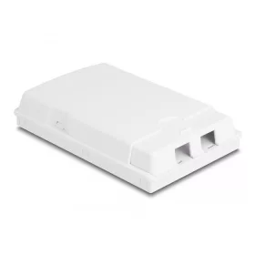   Delock Fehér száloptikai csatlakozódoboz falra szereléshez 2 db SC Simplex vagy LC Duplex-hez (87894)