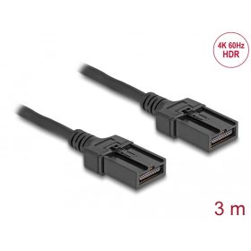   Delock HDMI önműködő kábel HDMI-E apa - HDMI-E apa kapcsolattal 3 m, 4K 60 Hz-s (87904)