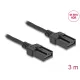 Delock HDMI önműködő kábel HDMI-E apa - HDMI-E apa kapcsolattal 3 m, 4K 60 Hz-s (87904)