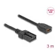 Delock HDMI önműködő kábel HDMI-A anya - HDMI-E apa kapcsolattal 3 m, 4K 60 Hz-s (87905)